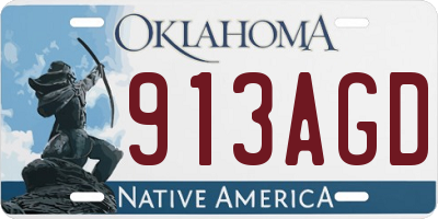 OK license plate 913AGD