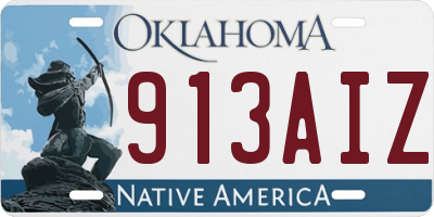 OK license plate 913AIZ