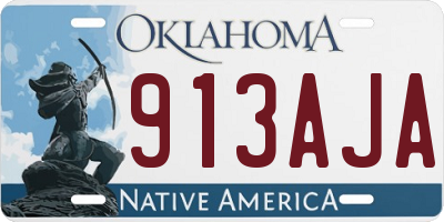 OK license plate 913AJA