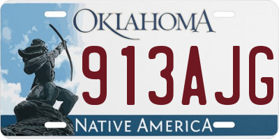 OK license plate 913AJG