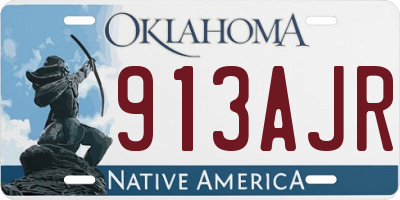 OK license plate 913AJR