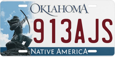 OK license plate 913AJS
