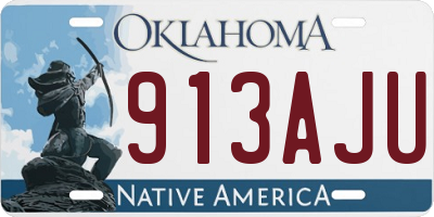 OK license plate 913AJU