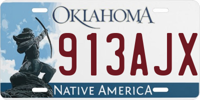 OK license plate 913AJX