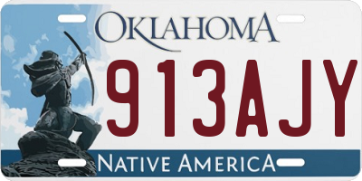 OK license plate 913AJY