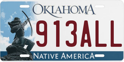 OK license plate 913ALL