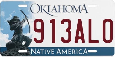 OK license plate 913ALO