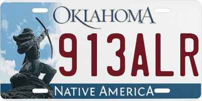 OK license plate 913ALR