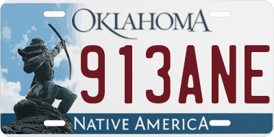 OK license plate 913ANE