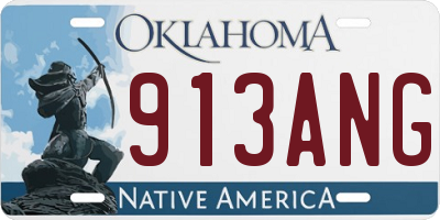 OK license plate 913ANG