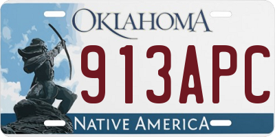 OK license plate 913APC