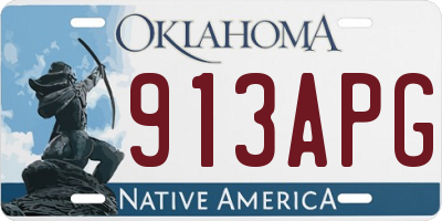 OK license plate 913APG