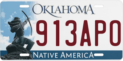 OK license plate 913APO
