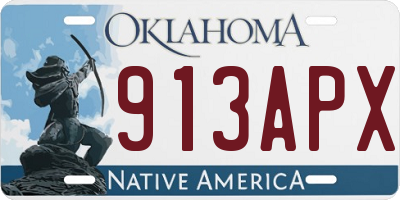 OK license plate 913APX
