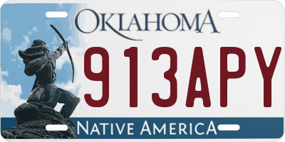 OK license plate 913APY