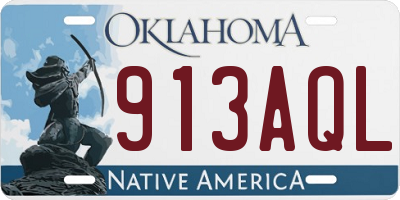 OK license plate 913AQL