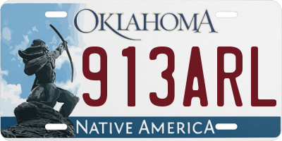 OK license plate 913ARL