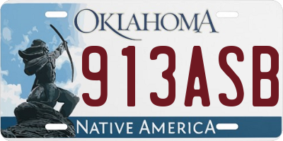 OK license plate 913ASB