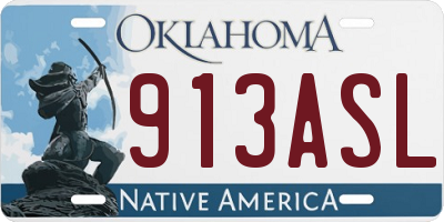 OK license plate 913ASL