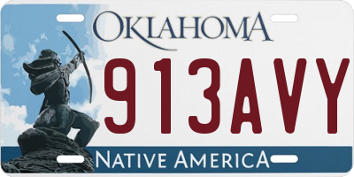 OK license plate 913AVY