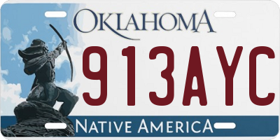 OK license plate 913AYC