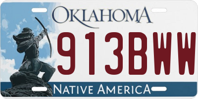 OK license plate 913BWW
