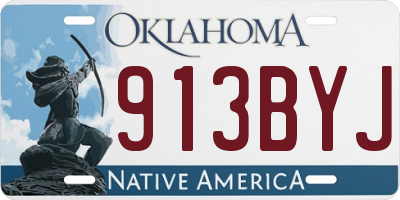 OK license plate 913BYJ