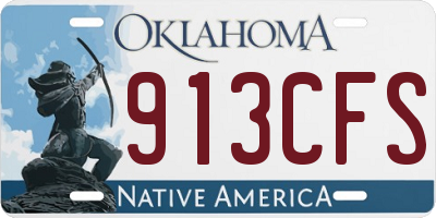 OK license plate 913CFS