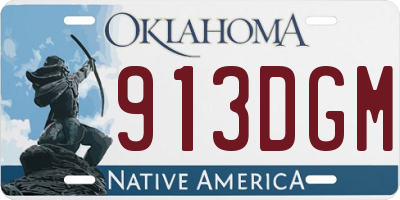 OK license plate 913DGM