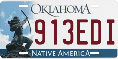 OK license plate 913EDI