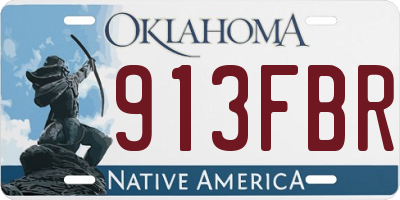 OK license plate 913FBR