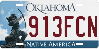 OK license plate 913FCN