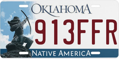 OK license plate 913FFR
