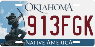 OK license plate 913FGK