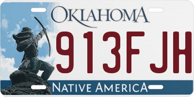 OK license plate 913FJH