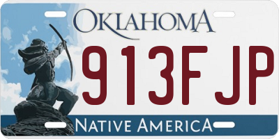 OK license plate 913FJP