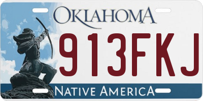 OK license plate 913FKJ