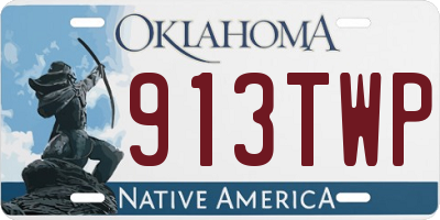 OK license plate 913TWP