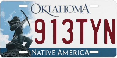 OK license plate 913TYN