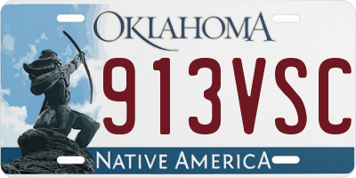 OK license plate 913VSC