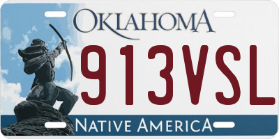 OK license plate 913VSL