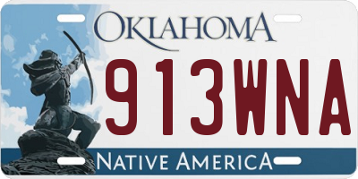 OK license plate 913WNA
