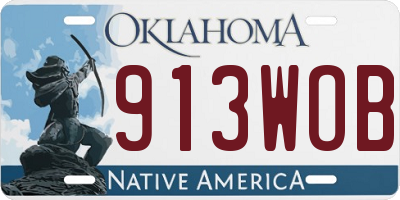 OK license plate 913WOB