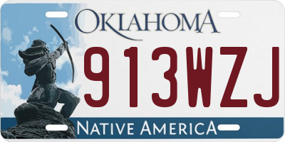 OK license plate 913WZJ