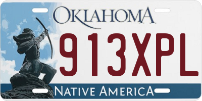 OK license plate 913XPL