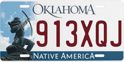 OK license plate 913XQJ