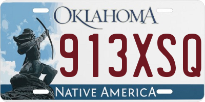 OK license plate 913XSQ