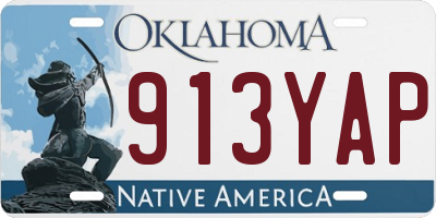 OK license plate 913YAP