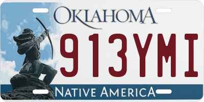 OK license plate 913YMI