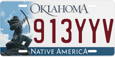 OK license plate 913YYV